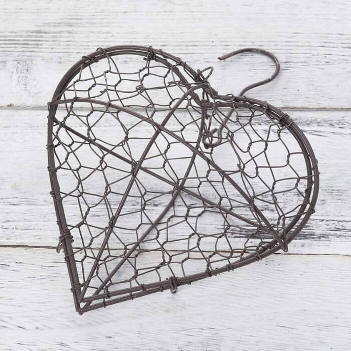 Hanging Wire Heart Succulent Planter