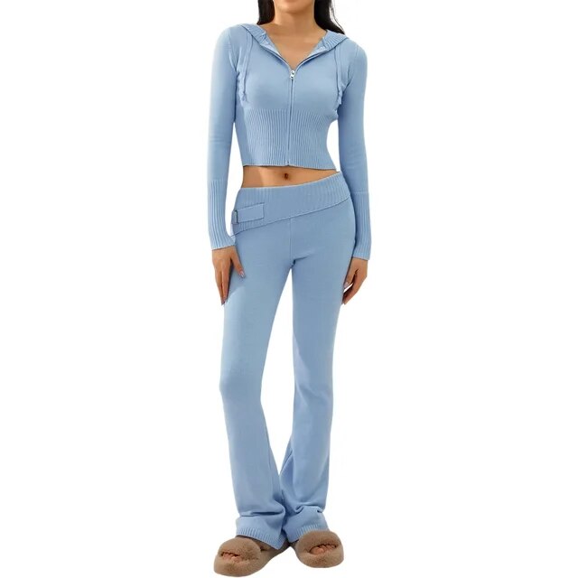 Sexy Knit Women's Two- Piece Jogger Lounge Sets