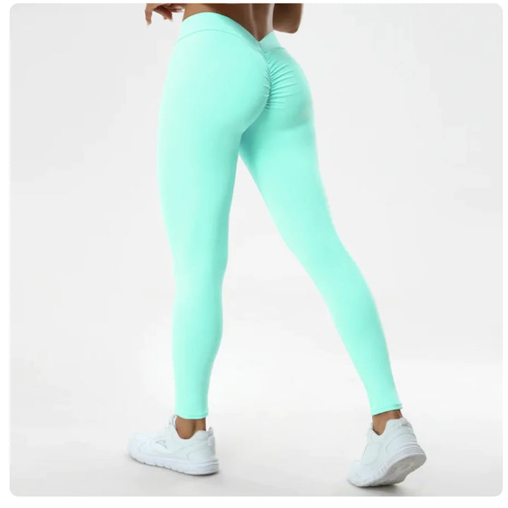 Sexy V Butt Push Up Fitness High Waist Workout Pants