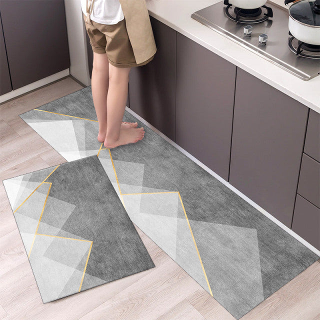 Tableware Pattern NON-Slip Kitchen Floor Mat