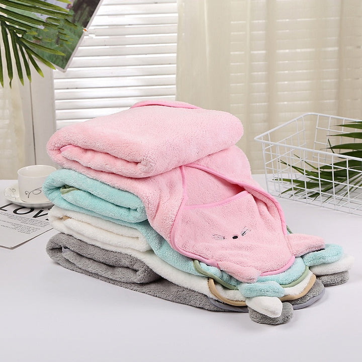 Baby Poncho Bath Towel Bebe Toalla Velvet 90*90cm Fleece Hood Infant Towels Blanket Newborn Baby Hooded Towel Infant Babies Spa