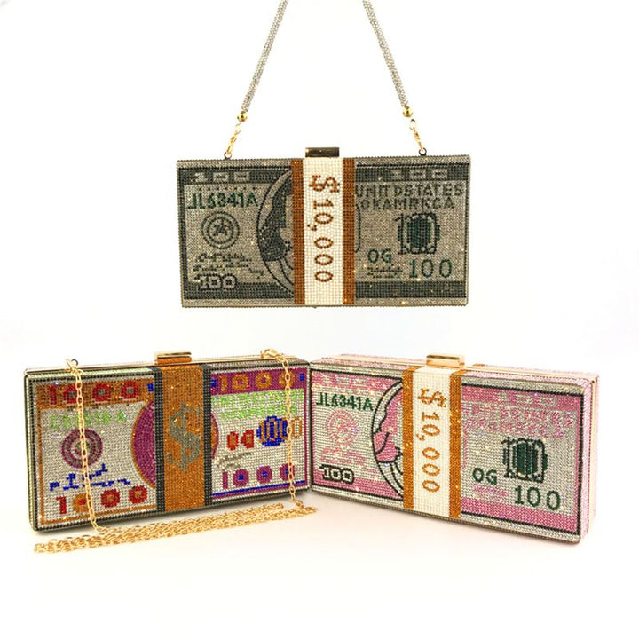 Money Maker Clutch with Removable Chains