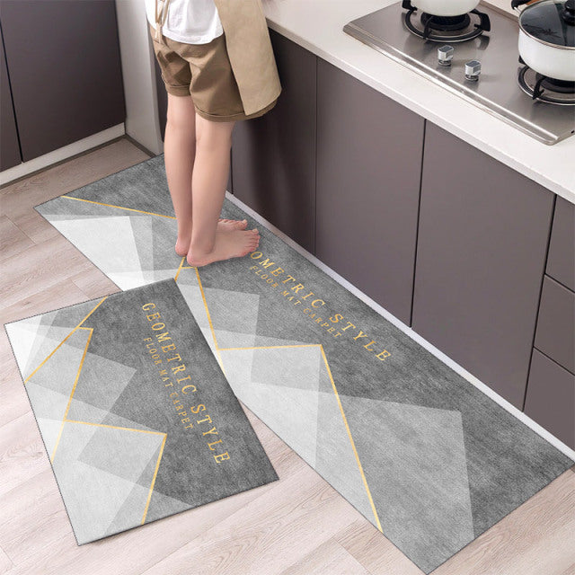 Tableware Pattern NON-Slip Kitchen Floor Mat