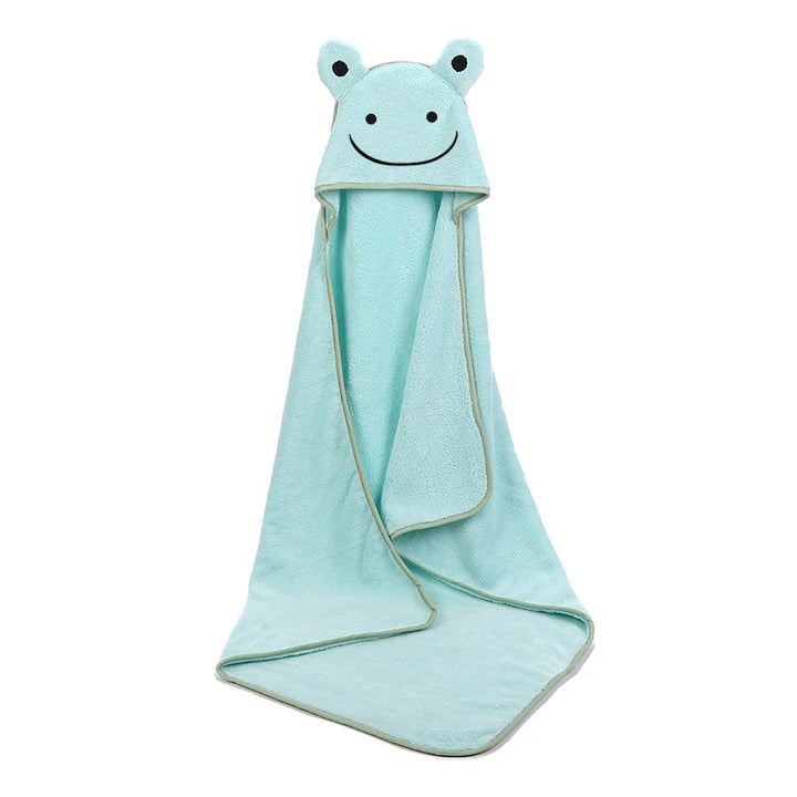 Baby Poncho Bath Towel Bebe Toalla Velvet 90*90cm Fleece Hood Infant Towels Blanket Newborn Baby Hooded Towel Infant Babies Spa