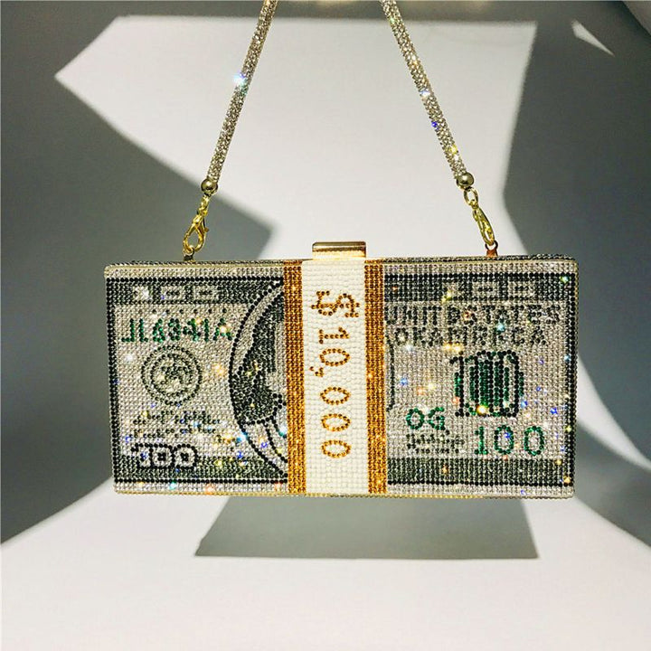 Money Maker Clutch with Removable Chains