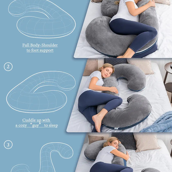 C-Shaped Huggie Body Pregnancy Pillow