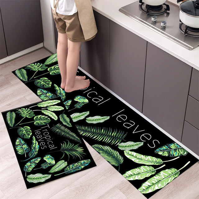 Tableware Pattern NON-Slip Kitchen Floor Mat