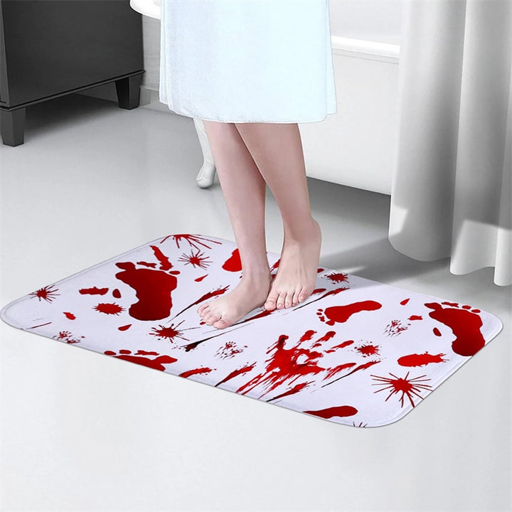 Bloody Footprint Door Mat for Halloween