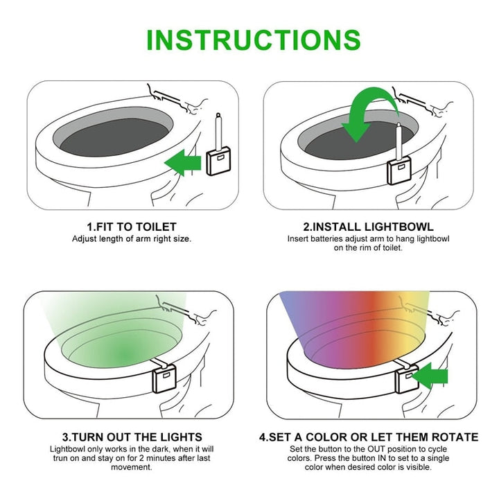 Rainbow Sensor Toilet Night Light