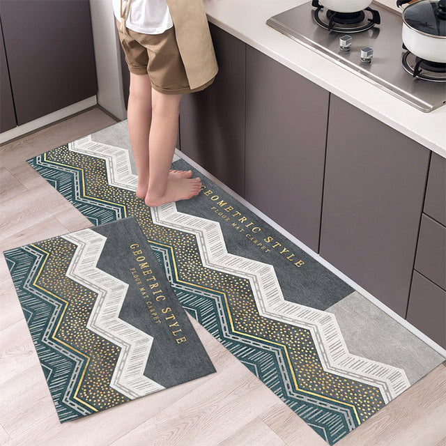 Tableware Pattern NON-Slip Kitchen Floor Mat