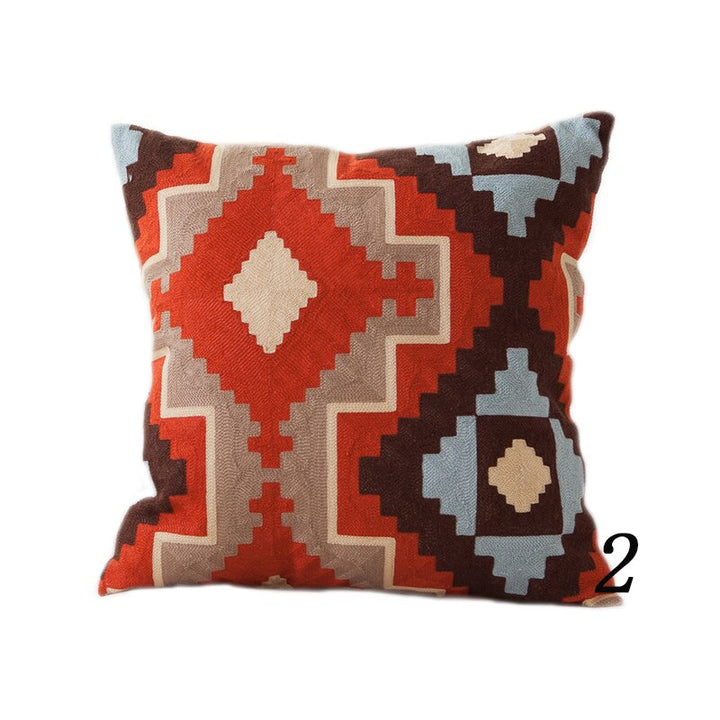 Kilim Pattern Cushion Cover Embroidery Throw Pillow Cover for Sofa, Couch