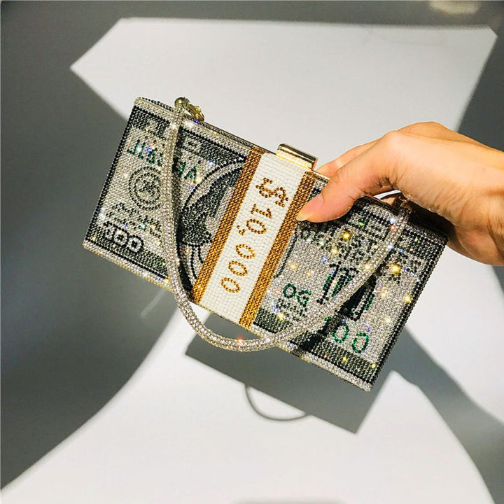 Money Maker Clutch with Removable Chains