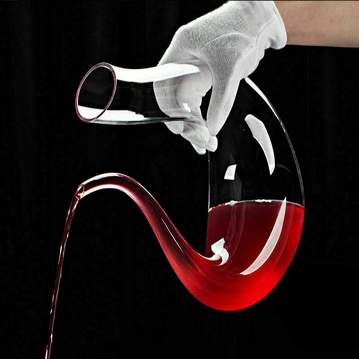 Crystal U-shaped 1500ml Wine Decanter Harp Swan Decanter Creative Wine Separator Clear Wine Aerator Glass Wine Decanter Bottle