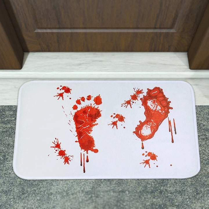 Bloody Footprint Door Mat for Halloween