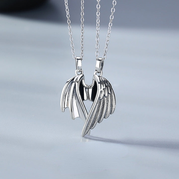 Angel Devil Wings Pair Lovers Necklace