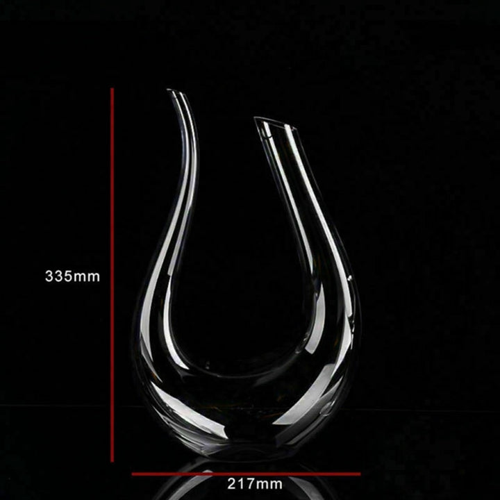 Crystal U-shaped 1500ml Wine Decanter Harp Swan Decanter Creative Wine Separator Clear Wine Aerator Glass Wine Decanter Bottle